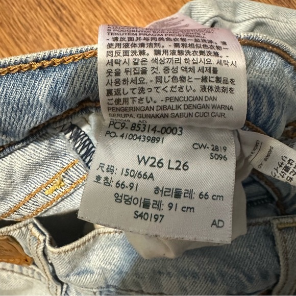 Levi’s Light Blue BALLOON denim pants jeans size 26 100% cotton zip up - Picture 8 of 12